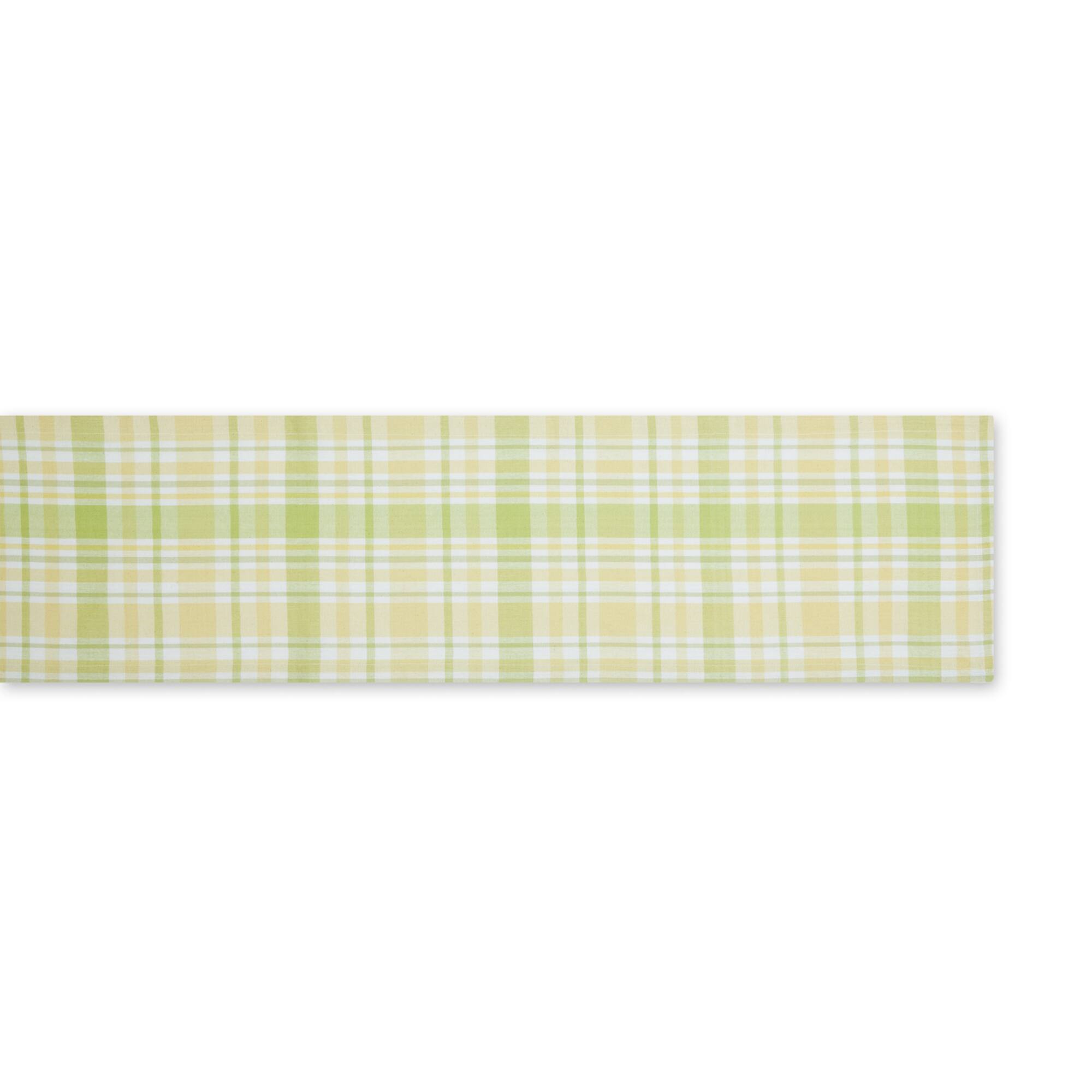 Lemon Bliss Plaid Table Runner 14" x 72"
